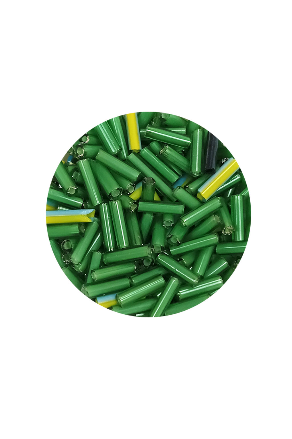 Uzun Boru Kesme Boncuk Çap 2mm Uzunluk 10 mm - 60 Gram - Yeşil - BNC295