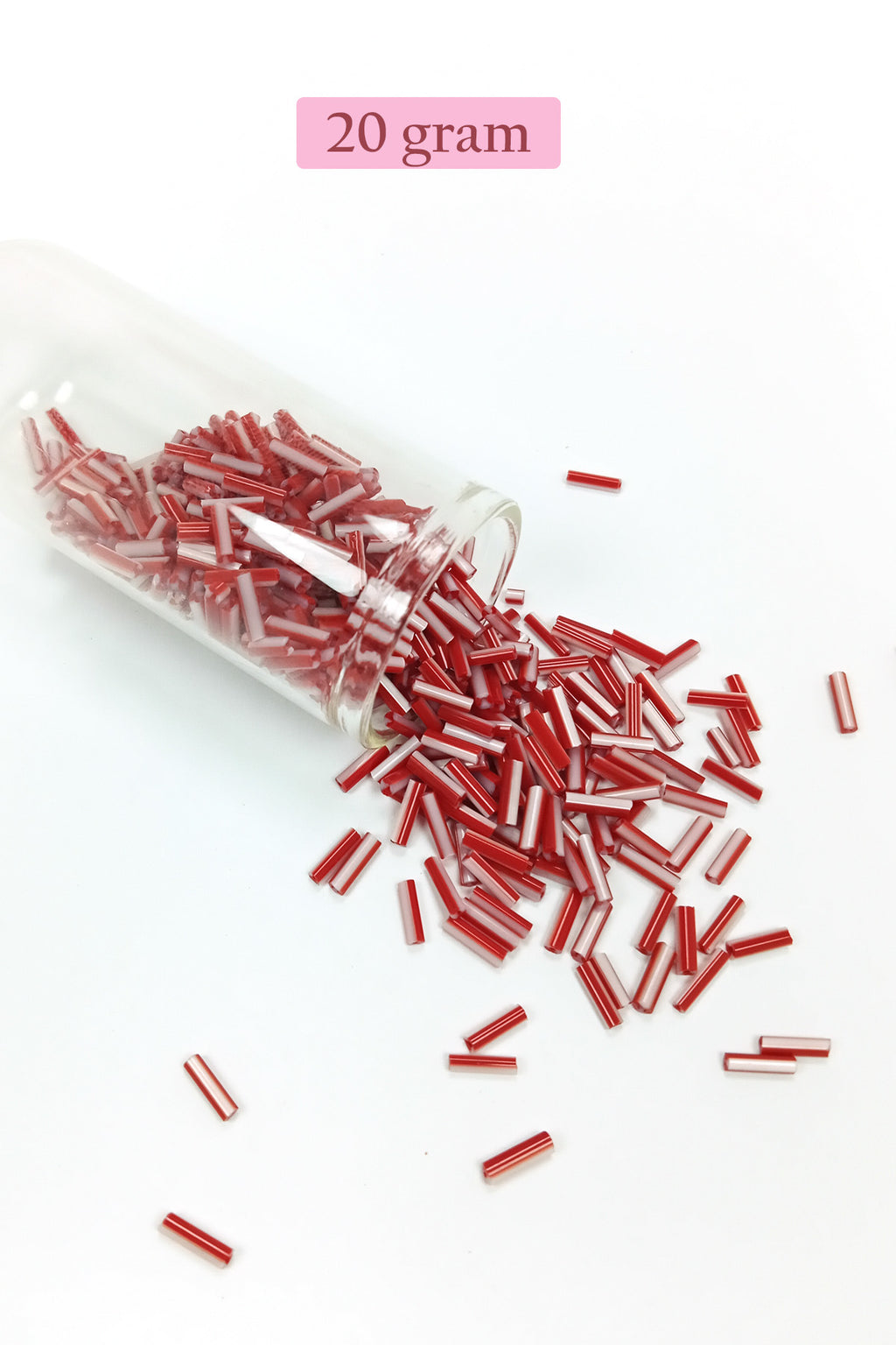 Uzun Boru Kesme Boncuk Çap 2mm Uzunluk 10 mm - 4 Renk - Toplam 80 Gram - BNC429