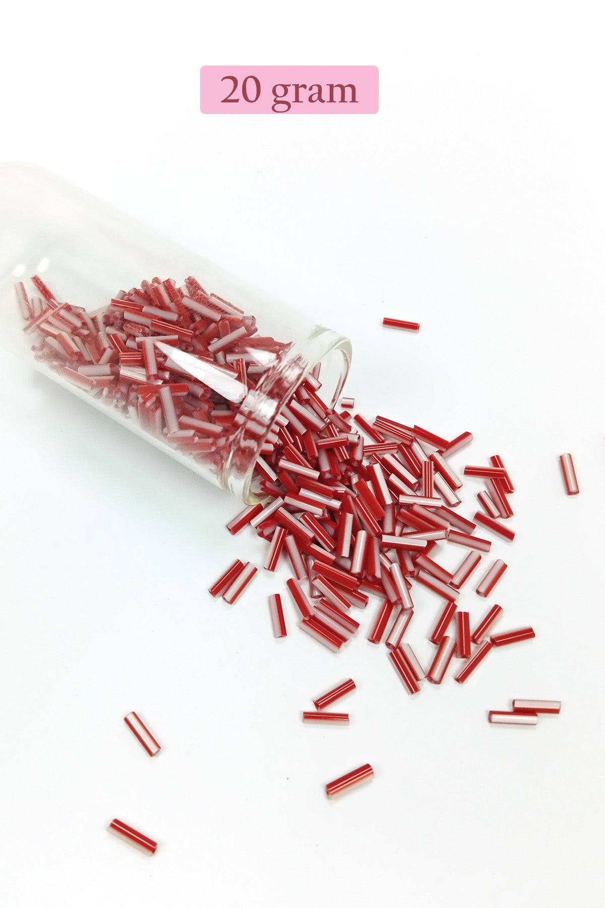 Uzun Boru Kesme Boncuk Çap 2mm Uzunluk 10 mm - 4 Renk - Toplam 80 Gram - BNC429