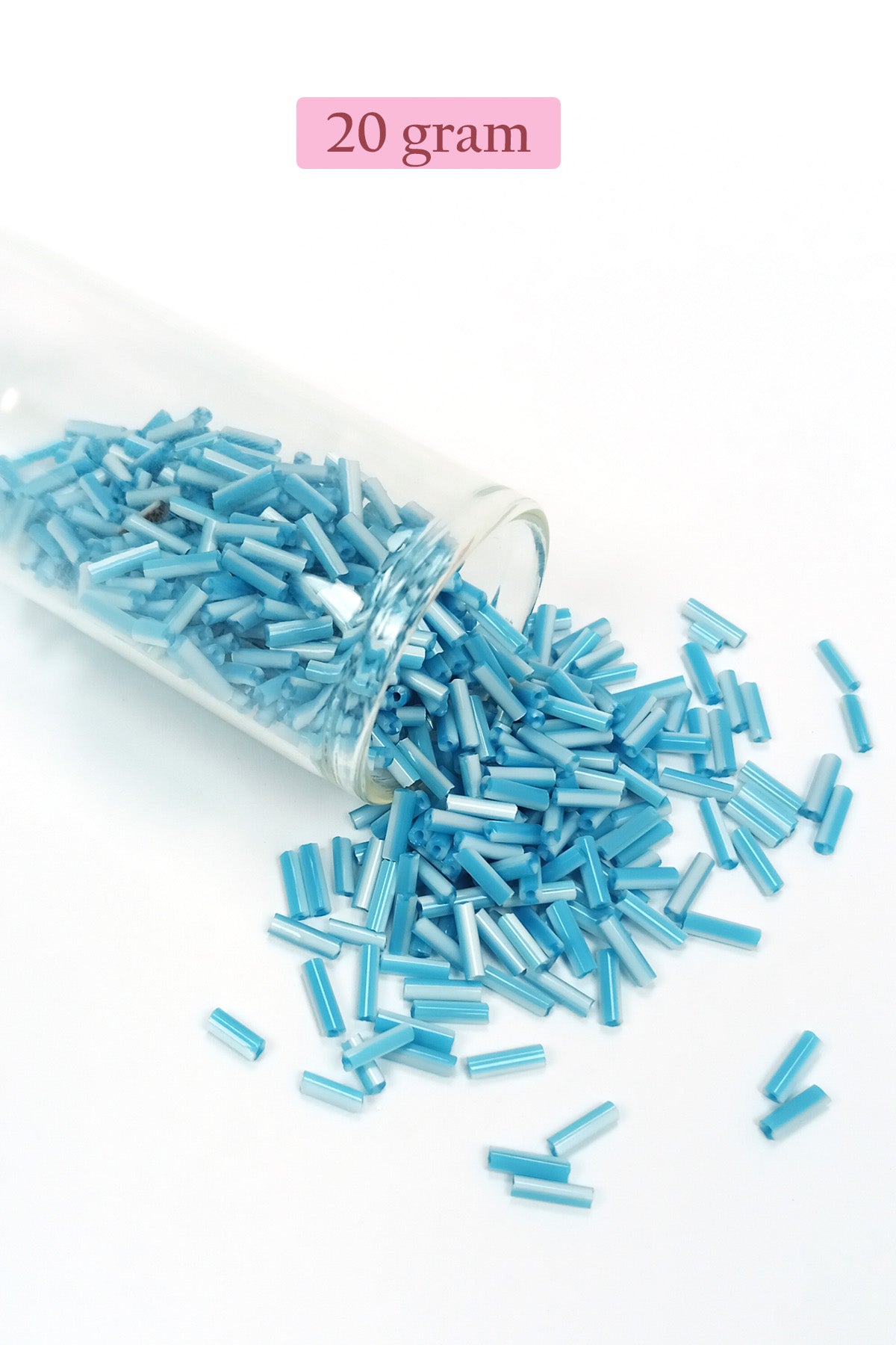 Uzun Boru Kesme Boncuk Çap 2mm Uzunluk 10 mm - 4 Renk - Toplam 80 Gram - BNC429