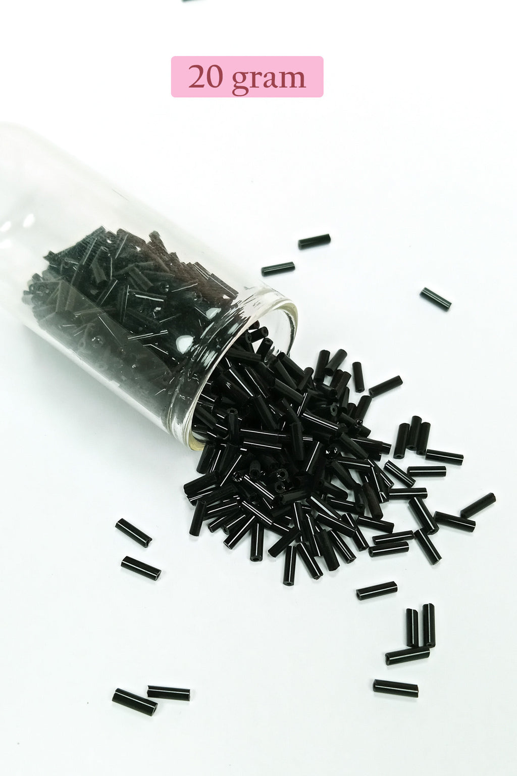 Uzun Boru Kesme Boncuk Çap 2mm Uzunluk 10 mm - 4 Renk - Toplam 80 Gram - BNC430