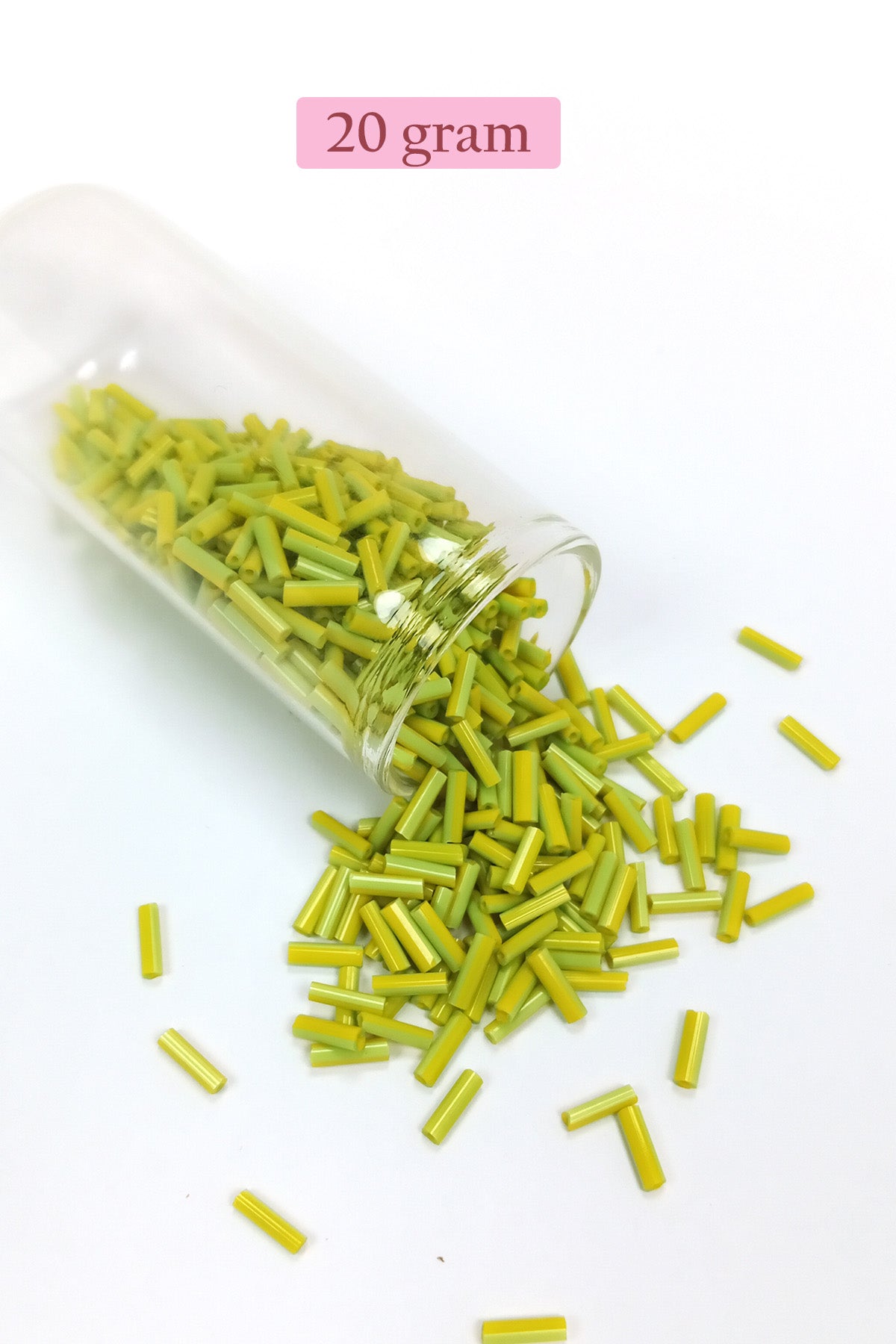 Uzun Boru Kesme Boncuk Çap 2mm Uzunluk 10 mm - 4 Renk - Toplam 80 Gram - BNC430