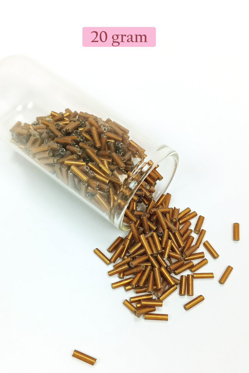 Uzun Boru Kesme Boncuk Çap 2mm Uzunluk 10 mm - 4 Renk - Toplam 80 Gram - BNC431