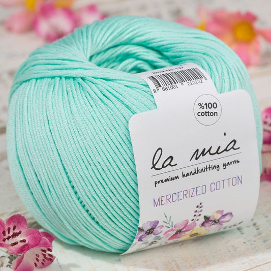 La Mia Mercerized Cotton Açık Yeşil El Örgü İpi - 137 - 33588 - UcuzaGeliyor