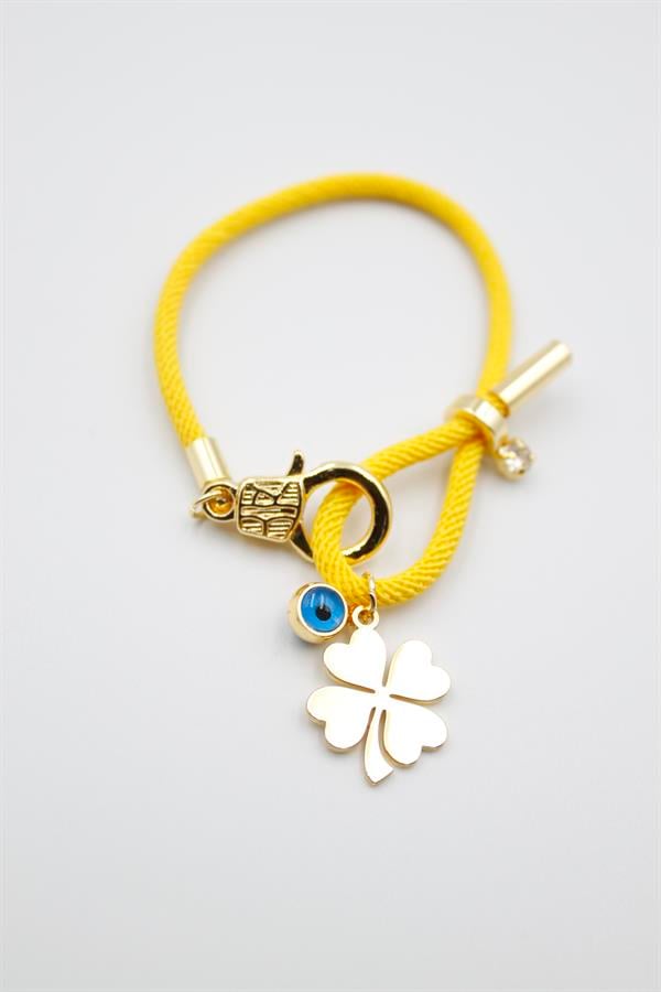 İpli Yonca Bileklik - Sarı