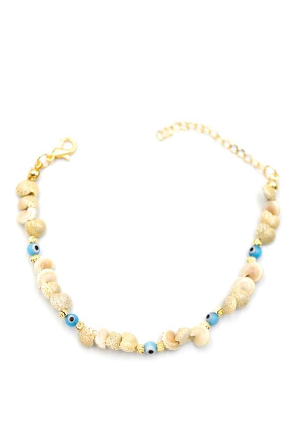 Nazar Deniz Kabuğu Bileklik - Mavi