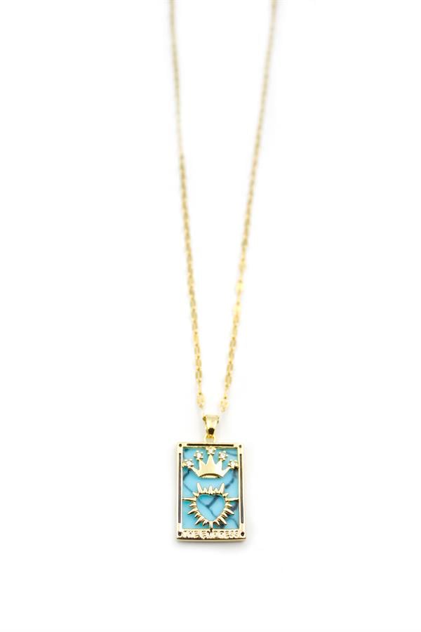 Çelik Tarot Kolye - Altın