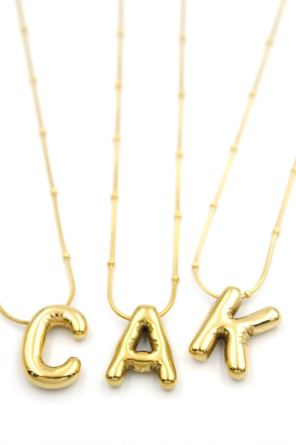 24'lü Harf Kolye Seti - Altın
