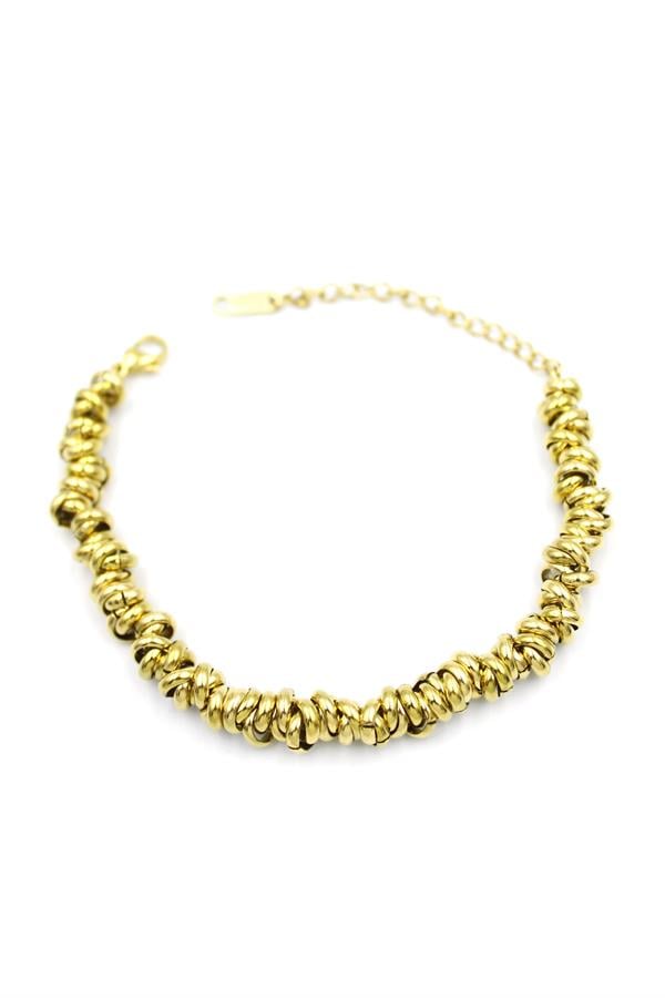 Halka Zincir Bileklik - Altın