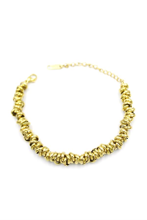 Halka Zincir Bileklik - Altın