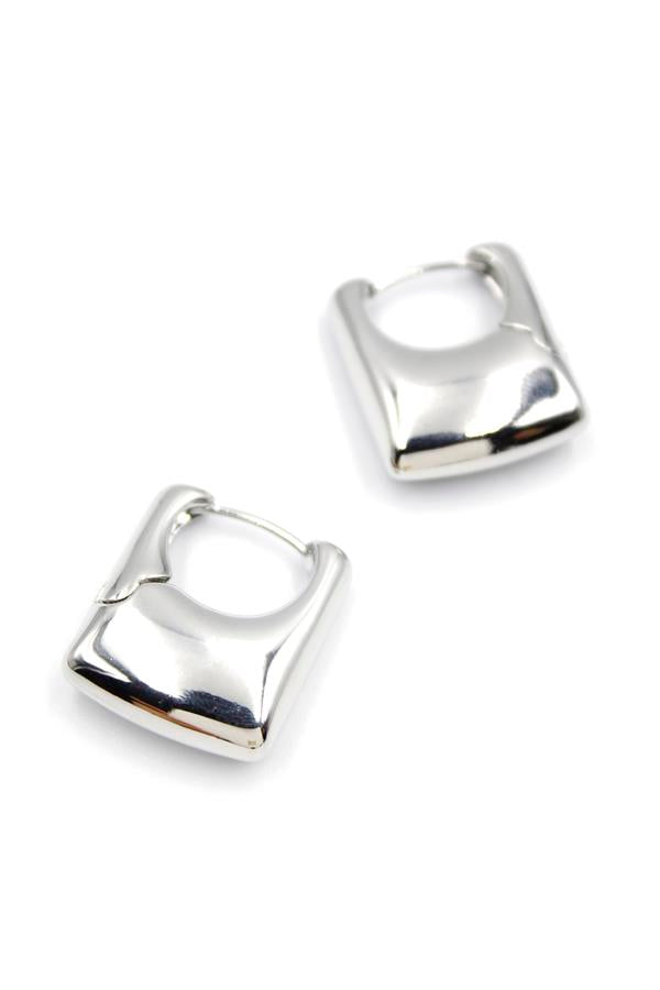 Dikdörtgen Küpe - Gümüş