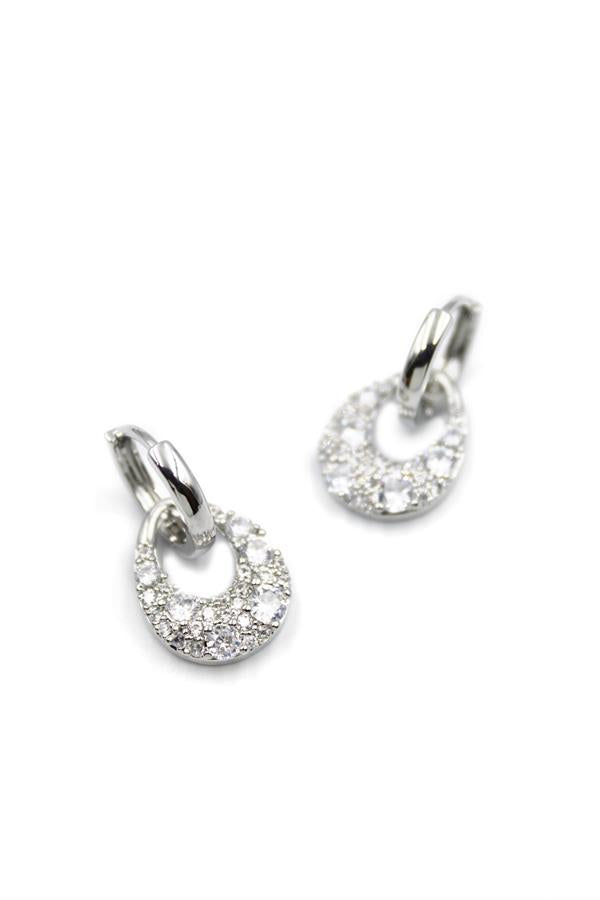 Taşlı Küpe - Gümüş