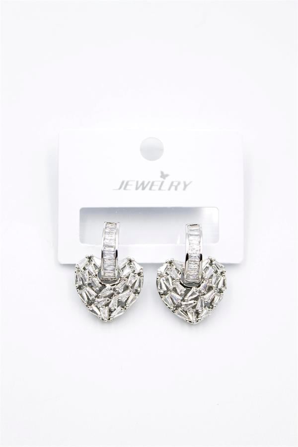 Kalp Küpe - Gümüş