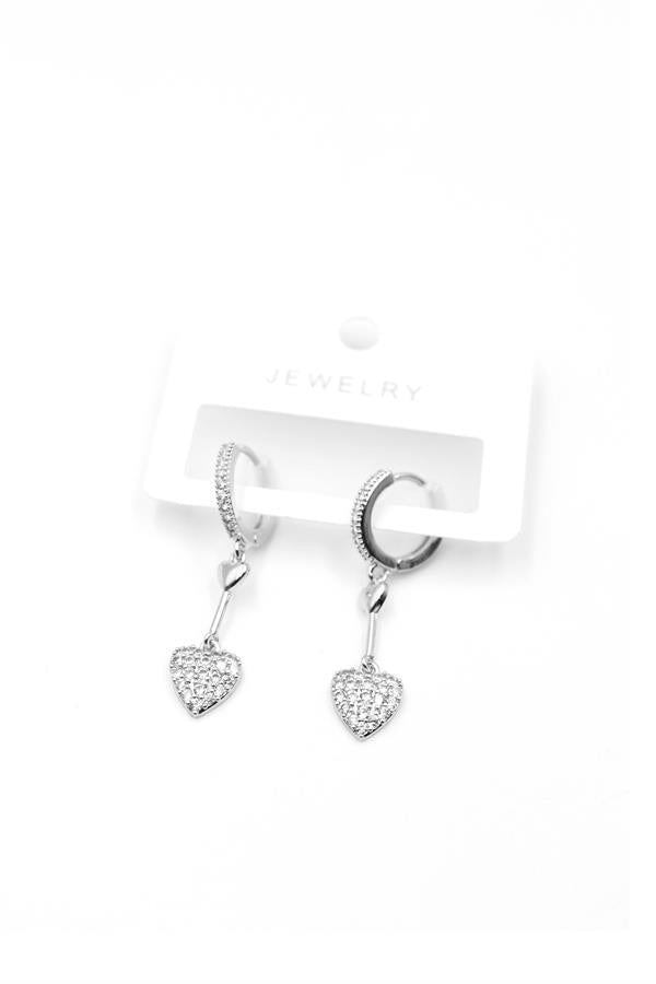 Kalp Küpe - Gümüş