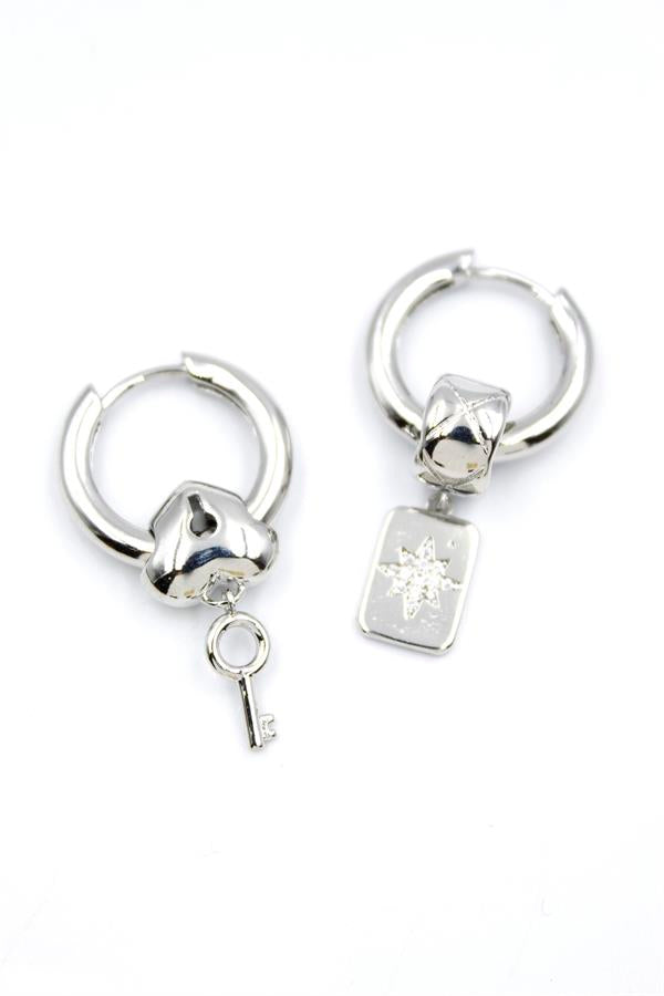 Kilit Küpe - Gümüş