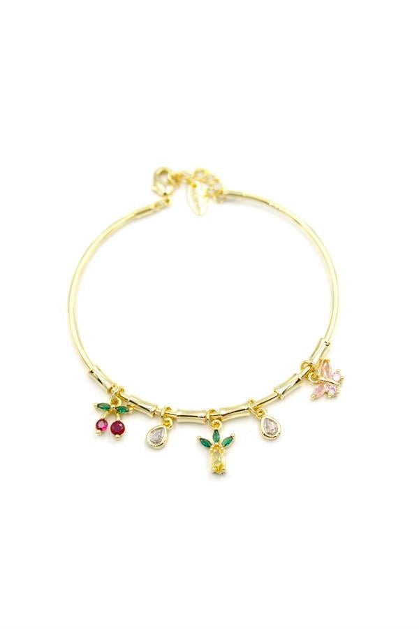 Ananas Charmlı Bilezik - Altın