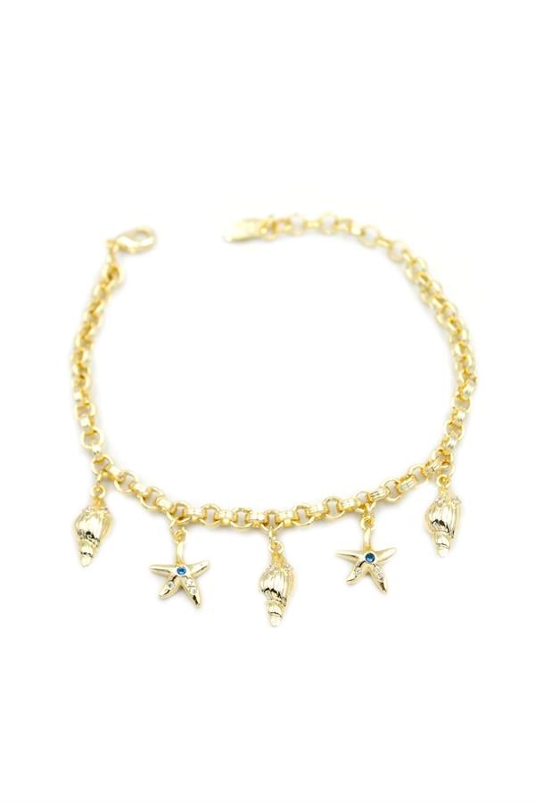 Deniz Kabuğu Charm Bileklik - Altın