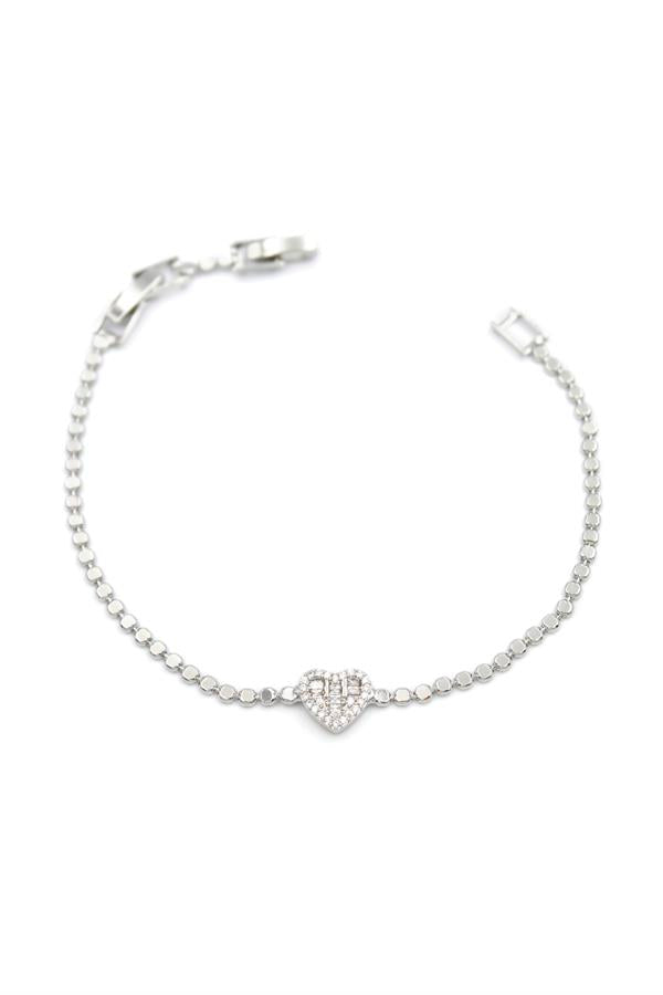 Kalp Bileklik - Gümüş