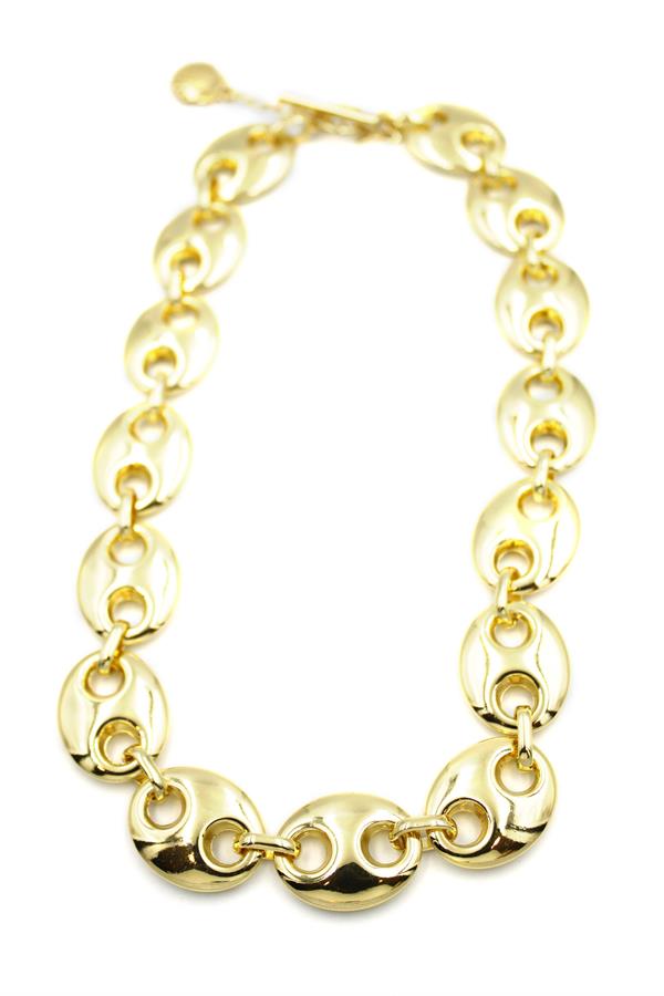 Metal Şekilli Kolye - Altın