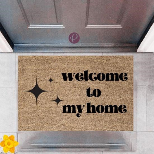 Kapı Önü Paspası Dekoratif Dijital Baskı Welcome to My Home P-2425 - UcuzaGeliyor