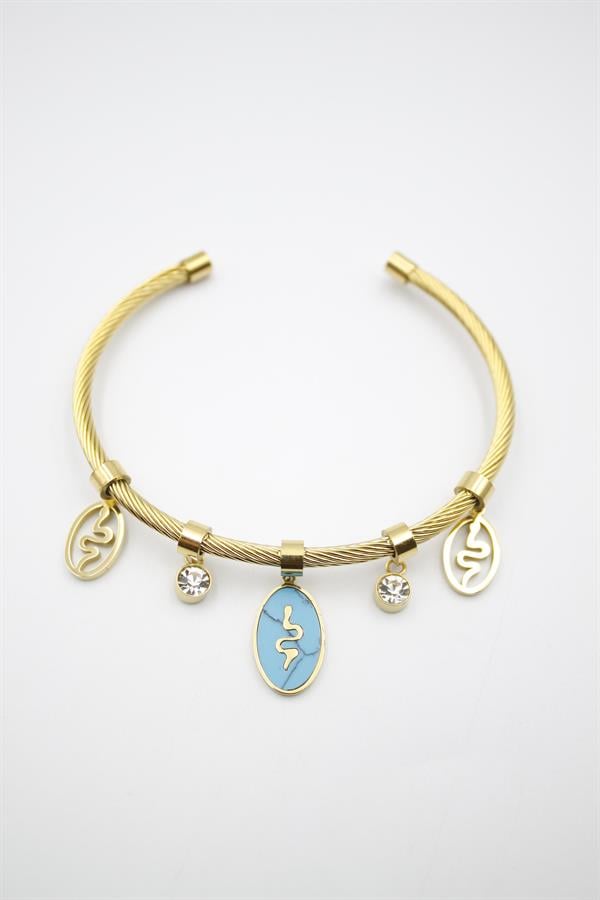 Yılan Örgü Bilezik - Altın