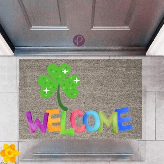 Kapı Önü Paspası Dekoratif Dijital Baskı Welcome P-2357 - UcuzaGeliyor