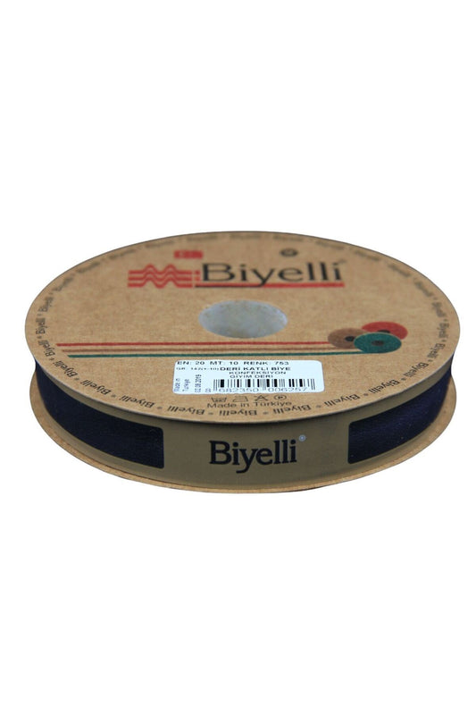 Biye Deri Katlı 753 Lacivert 2 cm 25 Metre %100 Polyester - UcuzaGeliyor