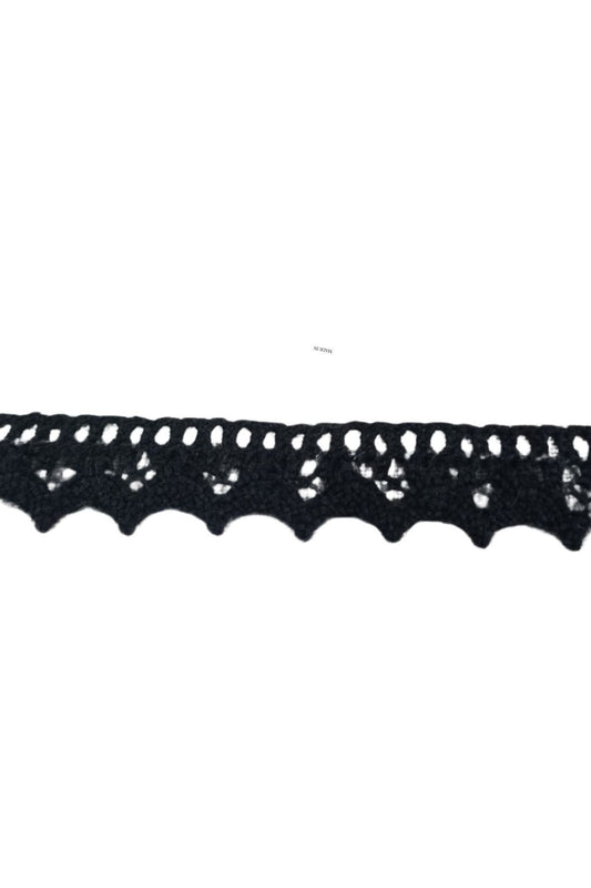 Kopanaki Dantel en 1,5 cm Siyah 10 Metre - UcuzaGeliyor