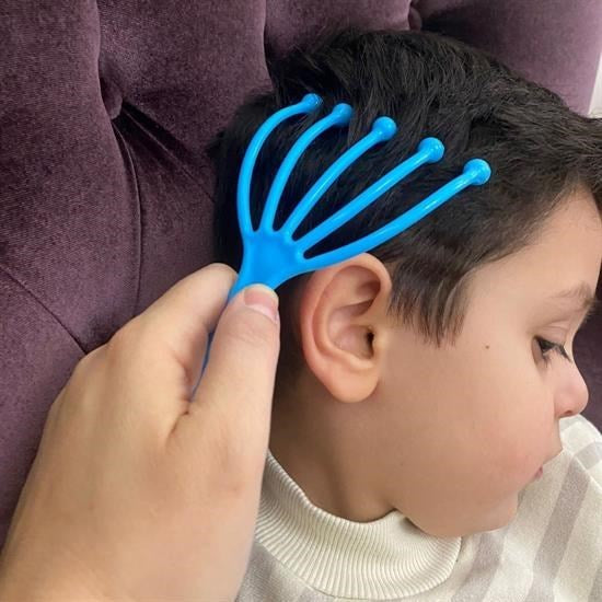 GENEL® Çok Fonksiyonlu 5 Uçlu Bilyeli Baş Boyun Bacak Kol Masaj Alet Rahatlatıcı Kafa Masaj Aparatı