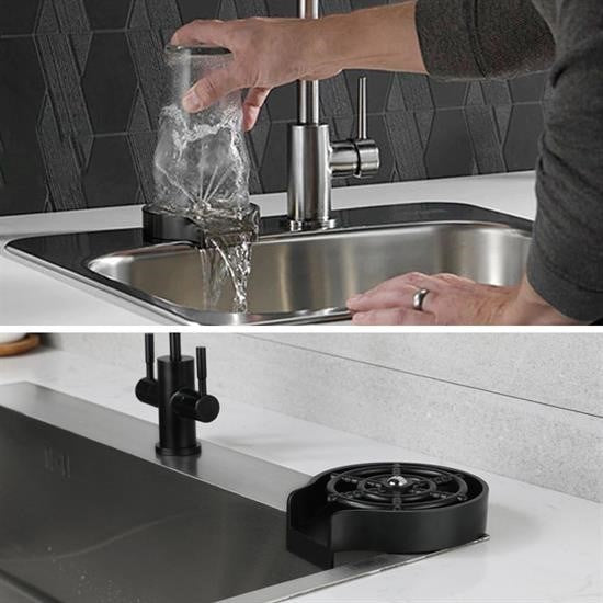 GENEL® Yüksek Basınçlı Otomatik Bardak Yıkama Aparatı Mutfak Lavaboları İçin Hızlı Kupa Durulayıcı