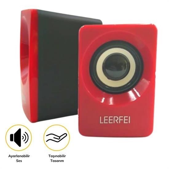 GENEL® N62 1+1 Multimedia USB ve Jacklı Mini Hoparlör Yüksek Stereo Ses Sistemi - UcuzaGeliyor