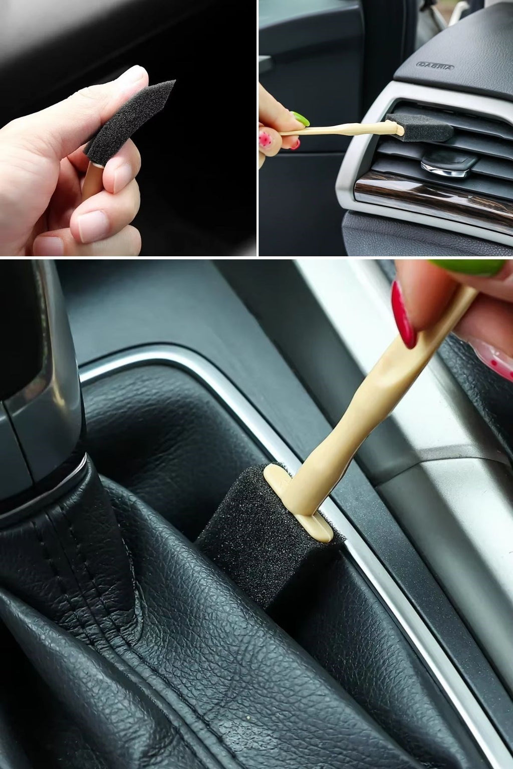 BUFFER® 5'li Araba Havalandırma Temizleme Fırçaları Klima Çıkışları,Toz Alma&Otomobil İçi Detaylı Mini Temizlik Aparatları