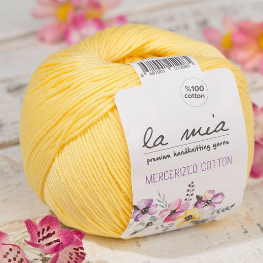 La Mia Mercerized Cotton Sarı El Örgü İpi - 177 - 33584 - UcuzaGeliyor