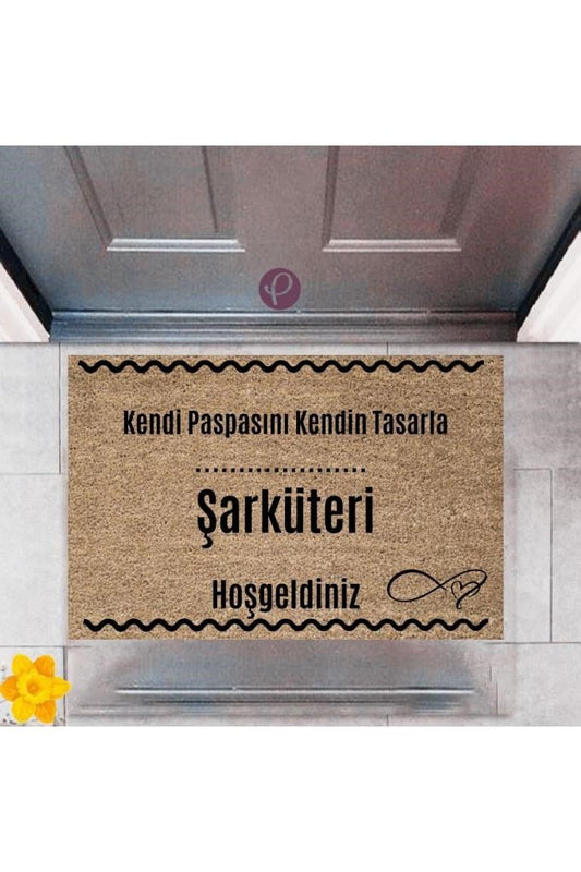 Kapı Önü Paspası Dekoratif Dijital Baskı Şarküteri P-2534 - UcuzaGeliyor
