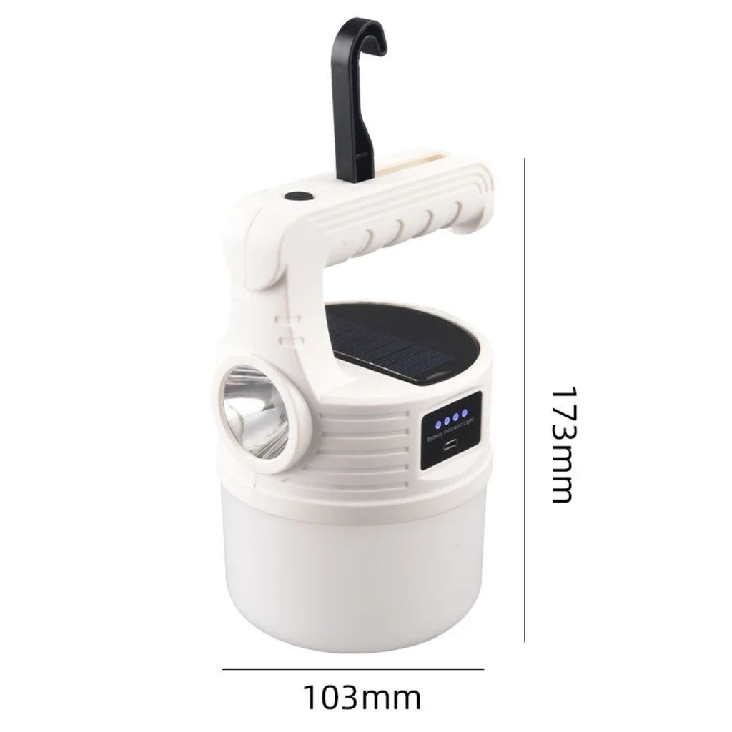 BUFFER® LED Güneş Enerjili Kamp Lambası-2000 Lümen Süper Parlak, 5 Aydınlatma Modlu,USB ile Şarj Edilebilir Dış Mekan,Asılabilir Torch El Feneri