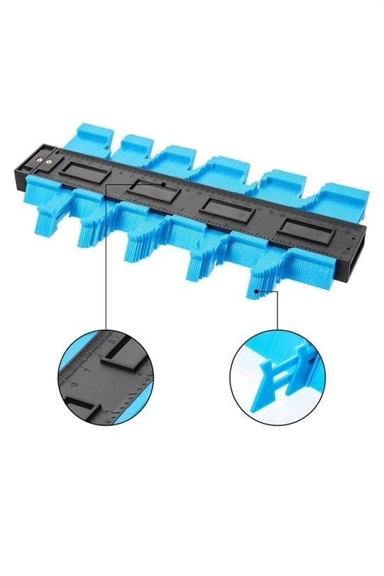 BUFFER® Kontur Ölçüm Cihazı Ahşap Fayans Şekillendirme Kalıbı 24 cm