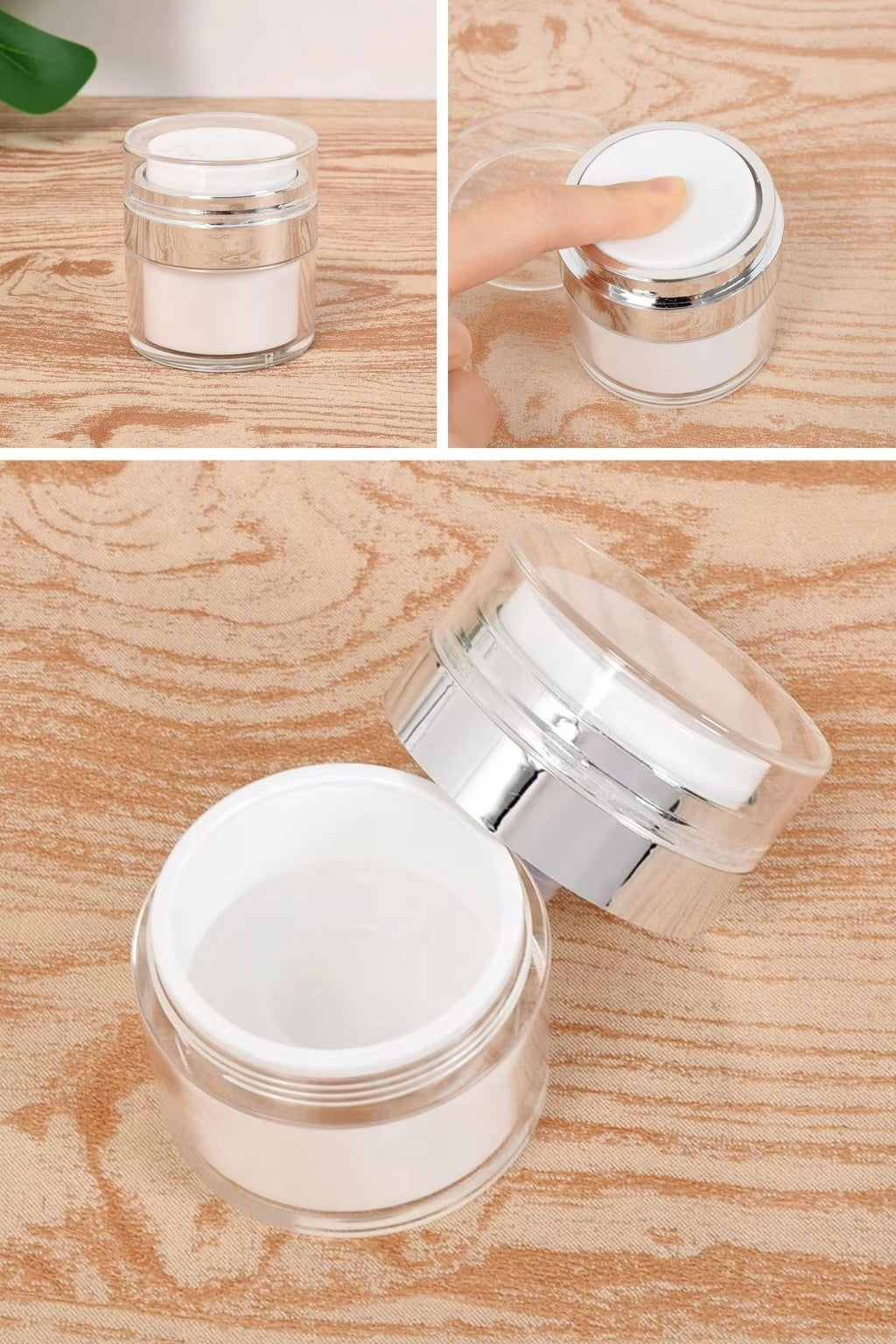 GENEL® Hava Pompalı Doldurulabilir Vakumlu Krem,Fondoten Sıvı Kozmetik Ürün Şişesi