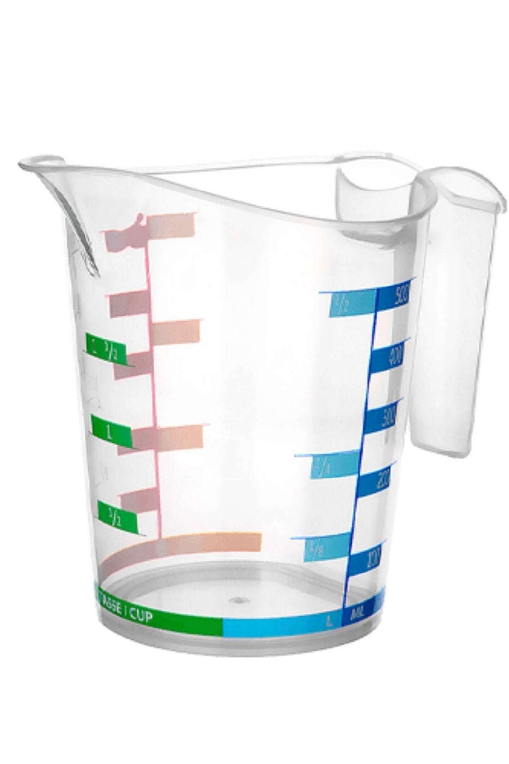 GENEL® 1000 ml Renkli Dereceli Sert Plastik Mutfak Ölçü Kabı