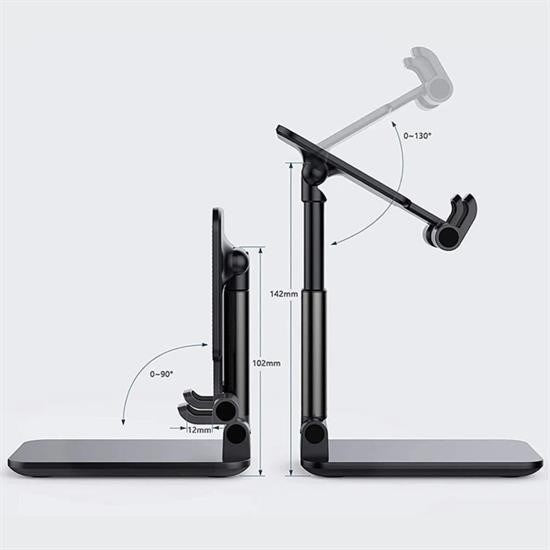 BUFFER® Siyah Aynalı Cep Telefonu Sabitleyici Stand Katlanabilir Ayarlanabilir Telefon Standı