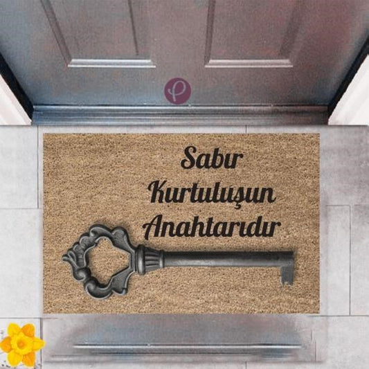 Kapı Önü Paspası Dekoratif Dijital Baskı Anahtar P-2392 - UcuzaGeliyor