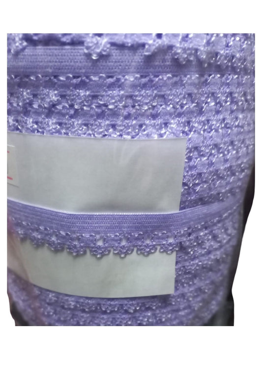 Çamaşır Lastiği Dantelli 1 cm 75 Metre 1 Top Lila - UcuzaGeliyor
