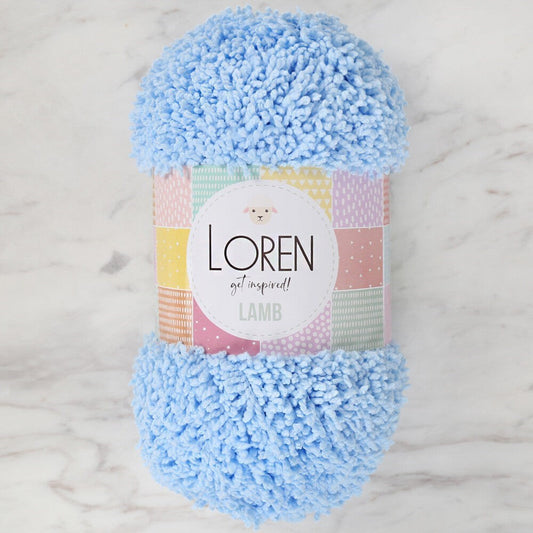 Loren Lamb Bebe Mavi El Örgü İpi - R040 - UcuzaGeliyor