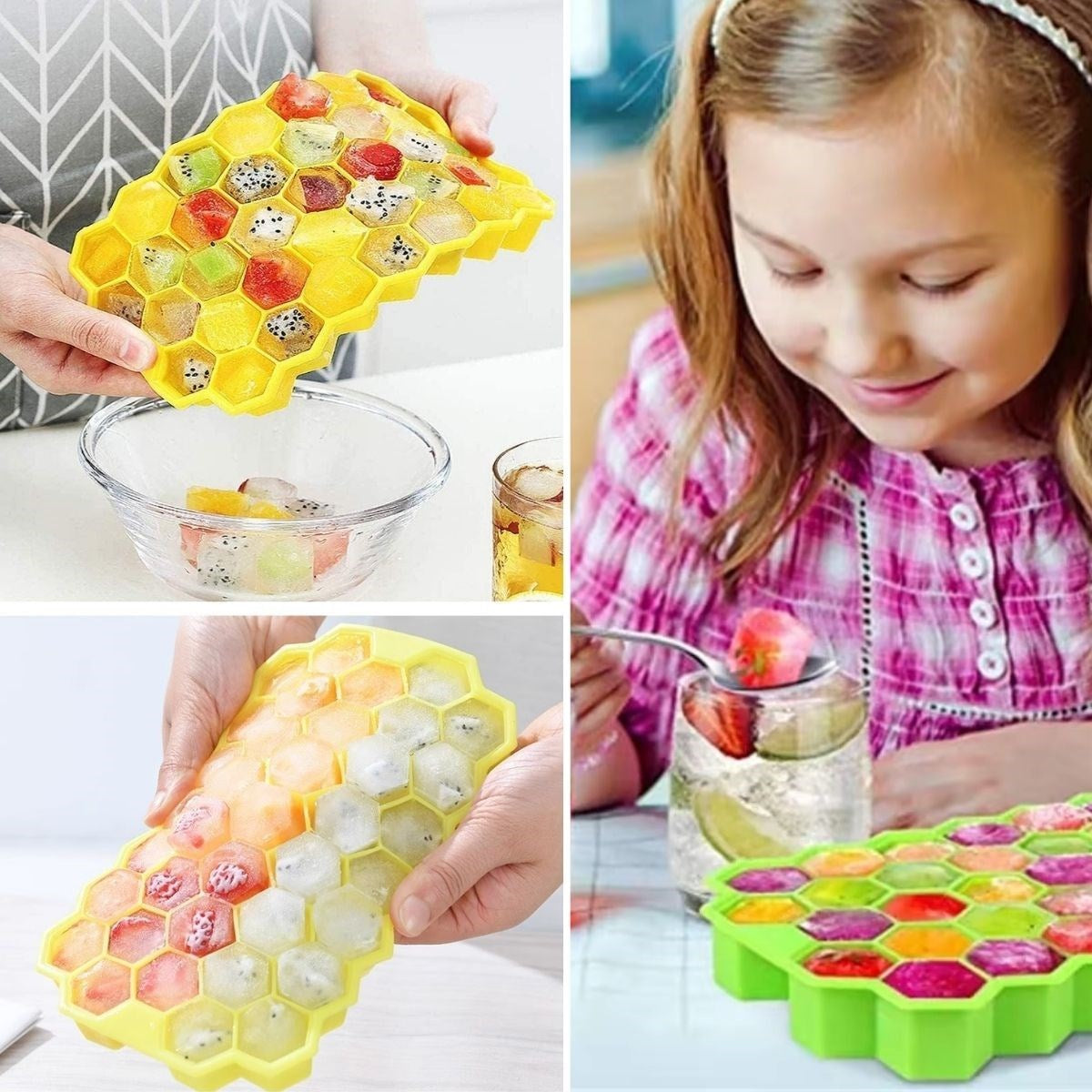 GENEL® 37 Bölmeli Slikon Petek Şeklinde Buz Kalıbı