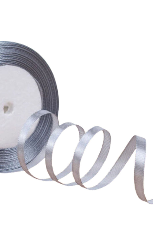 Saten Kurdele 2 cm 10 Metre Gri - UcuzaGeliyor