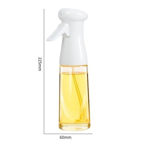 GENEL®  Çok Amaçlı Cam Şişe Püskürtmeli Dağıtıcı Yağdanlık Limonluk Sirke Sosluk Spreyi Beyaz