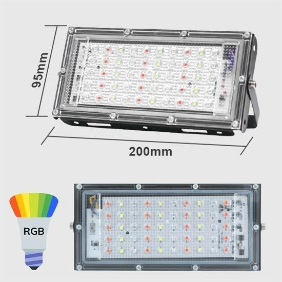 GENEL® Kumandalı Led Işık Dış Cephe AydınlatmasıÇok Renkli RGBLed Panel Işık PartiLed Aydınlatma