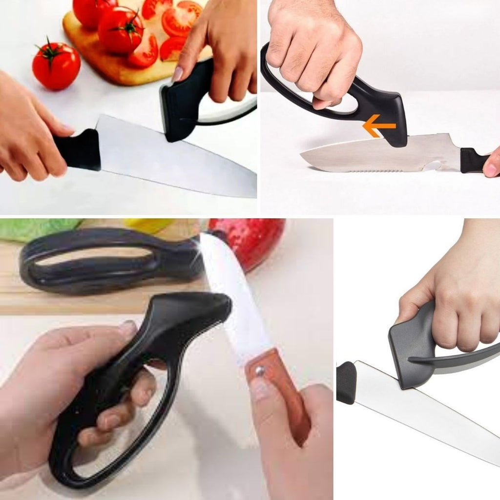 GENEL® Kolay Tutuş Saplı Paslanmaz Çelik Manuel Bıçak Bileme Aleti