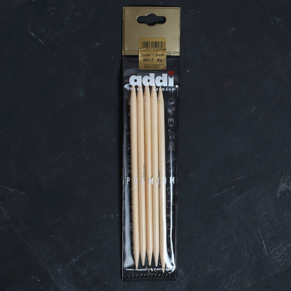 Addi Bambus 7 Mm 20 Cm Bambu Çorap Şişi - 501-7 - UcuzaGeliyor