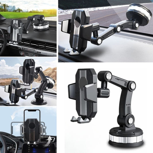 BUFFER® Jel Vantuzlu Cama Takılabilen Güçlü 360 Derece Dönebilen Ayarlanabilir Araç Içi Vantuzlu Telefon Tutucu - UcuzaGeliyor