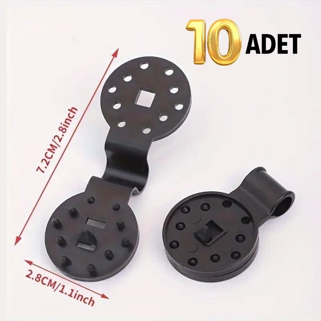 GENEL® 10 Adet Güneşlik Filesi Sabitleme Klipsleri, Gölgelik Bezi ve Brandalar İçin Dayanıklı Plastik Kelepçe Kancaları - UcuzaGeliyor